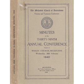 Minutes of the Victoria & Tasmania Annual Conference of the Methodist Church of Australasia