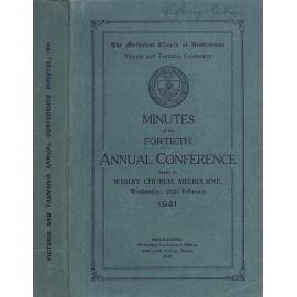 Minutes of the Victoria & Tasmania Annual Conference of the Methodist Church of Australasia