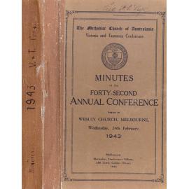 Minutes of the Victoria & Tasmania Annual Conference of the Methodist Church of Australasia