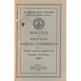Minutes of the Victoria & Tasmania Annual Conference of the Methodist Church of Australasia
