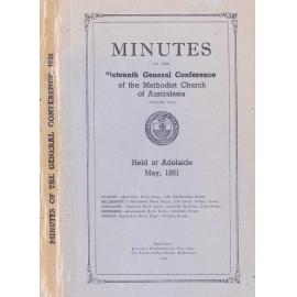 Minutes of the Victoria & Tasmania Annual Conference of the Methodist Church of Australasia