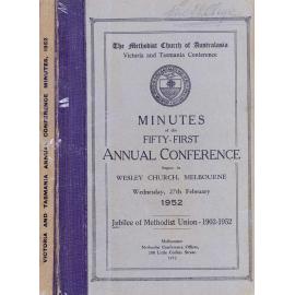 Minutes of the Victoria & Tasmania Annual Conference of the Methodist Church of Australasia