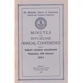 Minutes of the Victoria & Tasmania Annual Conference of the Methodist Church of Australasia