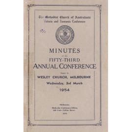 Minutes of the Victoria & Tasmania Annual Conference of the Methodist Church of Australasia