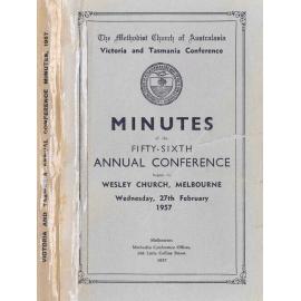 Minutes of the Victoria & Tasmania Annual Conference of the Methodist Church of Australasia