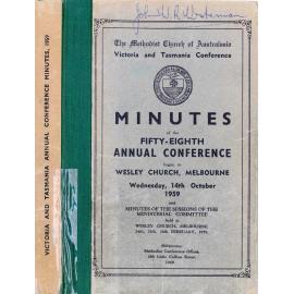 Minutes of the Victoria & Tasmania Annual Conference of the Methodist Church of Australasia