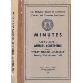 Minutes of the Victoria & Tasmania Annual Conference of the Methodist Church of Australasia