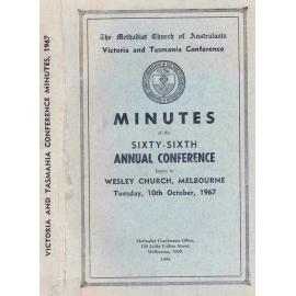 Minutes of the Victoria & Tasmania Annual Conference of the Methodist Church of Australasia