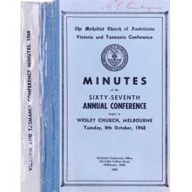 Minutes of the Victoria & Tasmania Annual Conference of the Methodist Church of Australasia