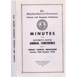 Minutes of the Victoria & Tasmania Annual Conference of the Methodist Church of Australasia