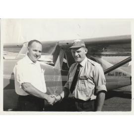 Far West Mission, Rev Neil Gough & Frank Glen with the patrol plane