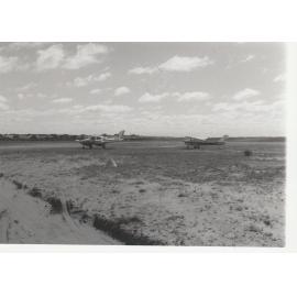 Hungerford airstrip with two planes