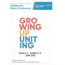Growing up Uniting - Conference programme