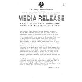 Church leader affirms UN Convention on Rights of the Child
