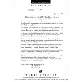 Letter to Prime Minister Keating