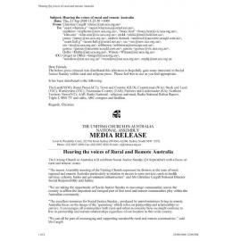 Hearing the voices of rural and remote Australia