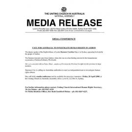 Media Release re Human right in Ambon