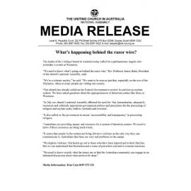 Media Release re Detention centre at Woomera