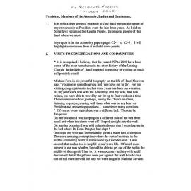 Ex President's address to Assembly 2000