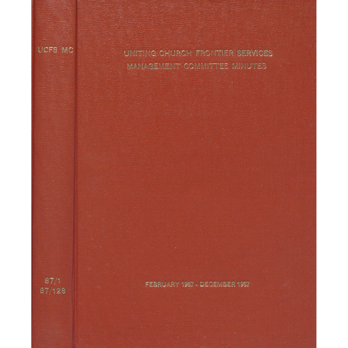 Frontier Services Management Committee Minutes 1987