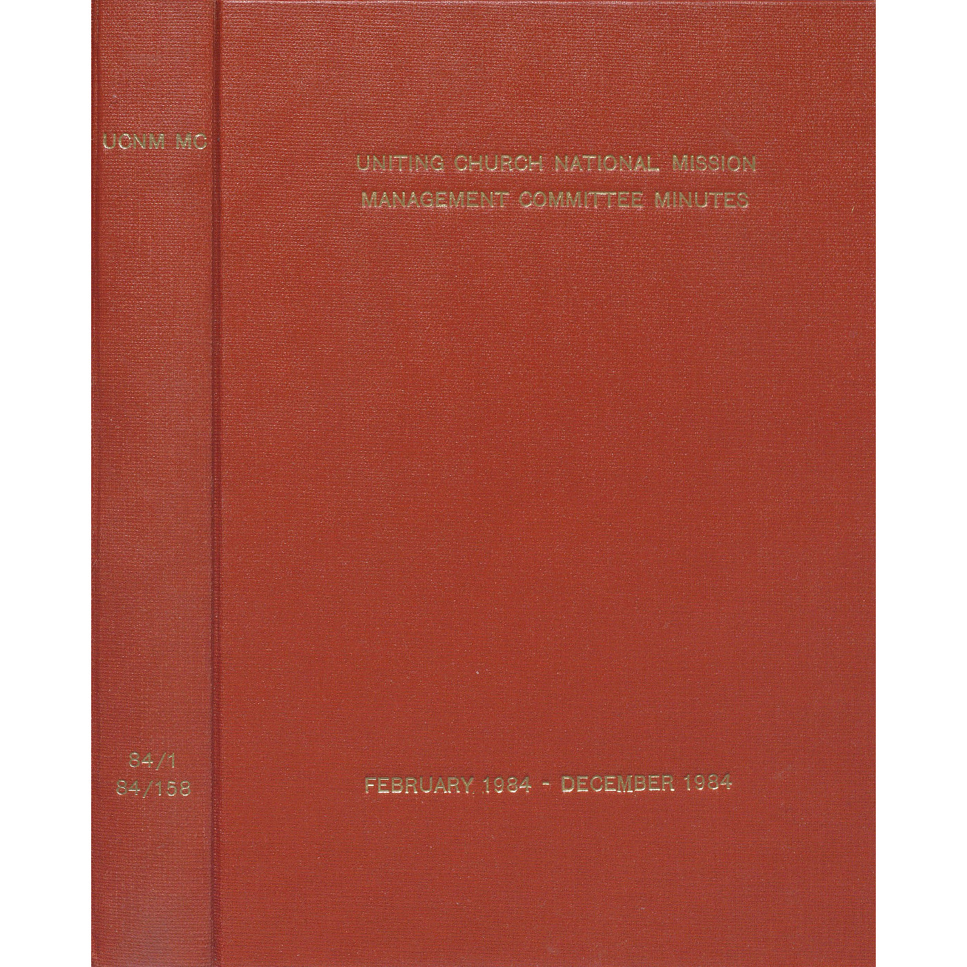 Frontier Services Management Committee Minutes 1984