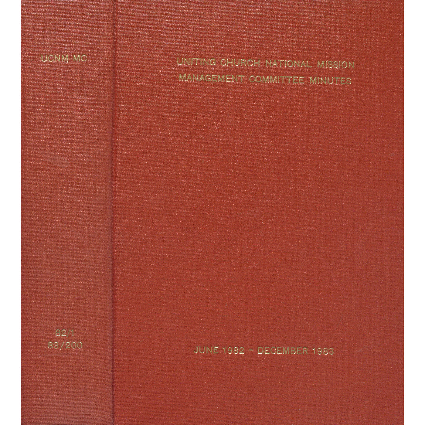 Frontier Services Management Committee Minutes 1982-83