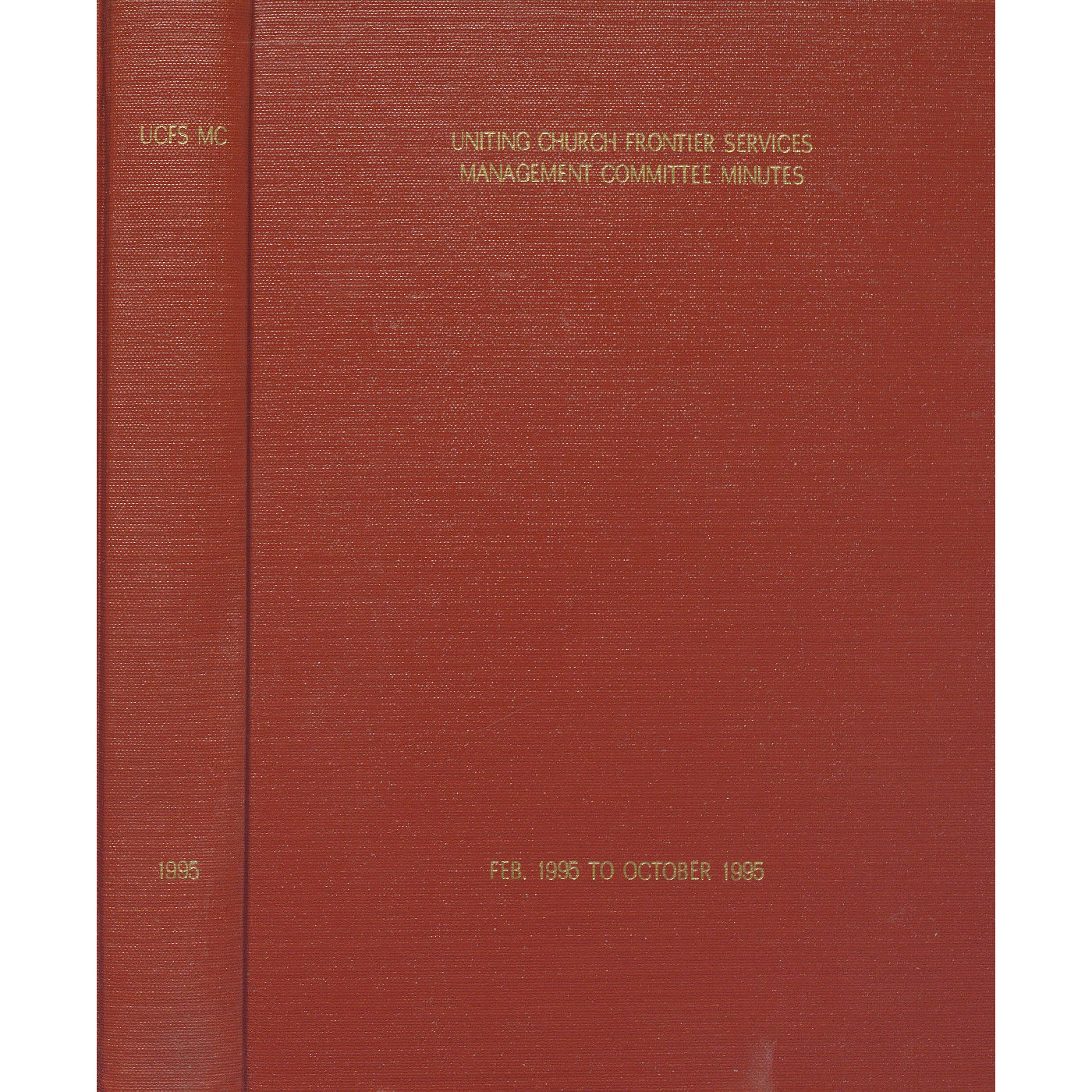 Frontier Services Management Committee Minutes 1995