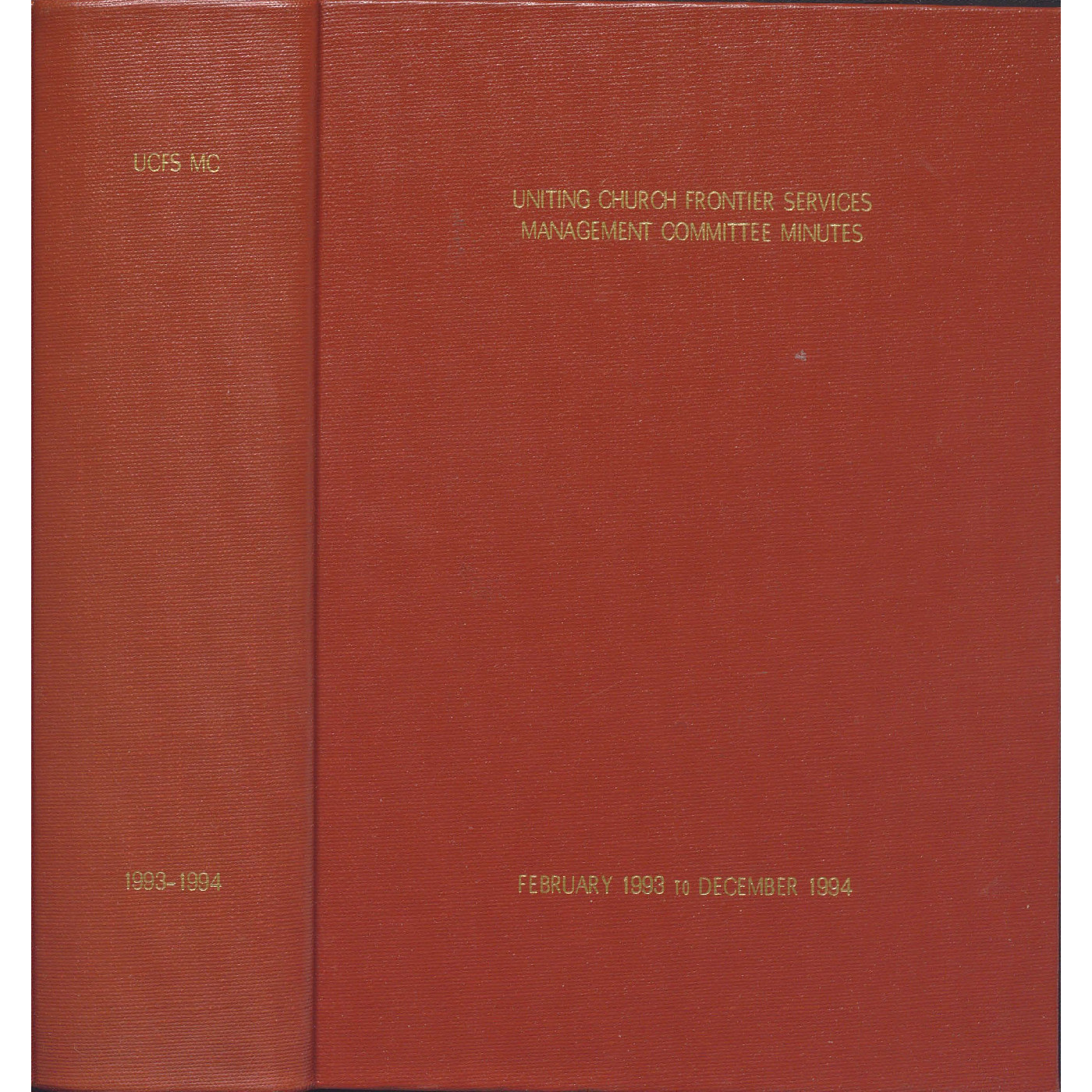 Frontier Services Management Committee Minutes 1993-94