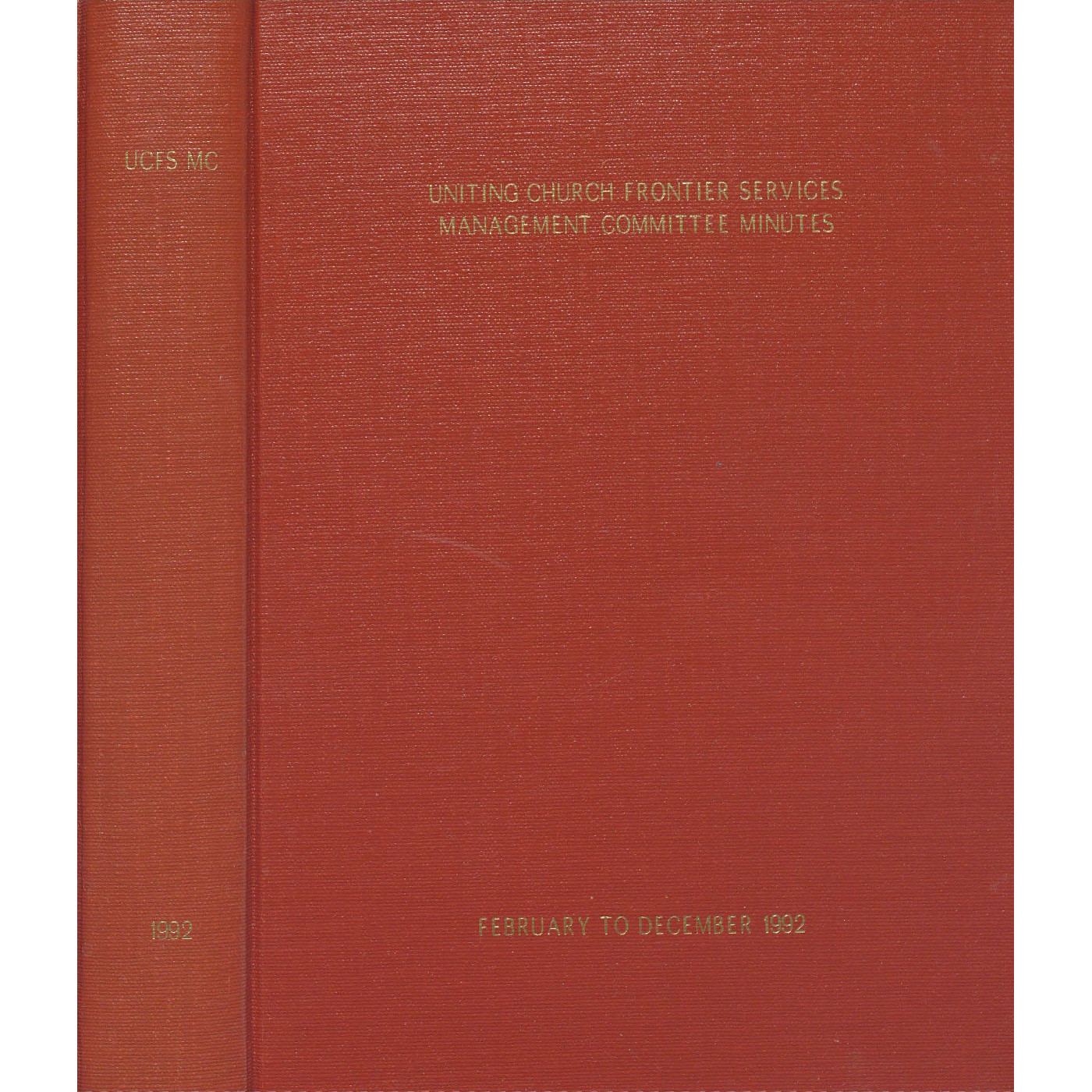 Frontier Services Management Committee Minutes 1992