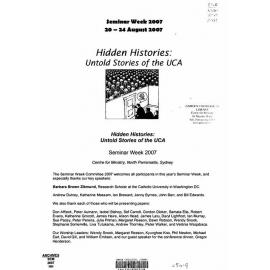 Hidden histories : untold stories of the UCA