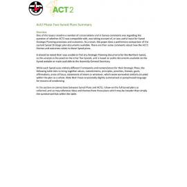 Act2 Phase 2 Synod Plans Summary