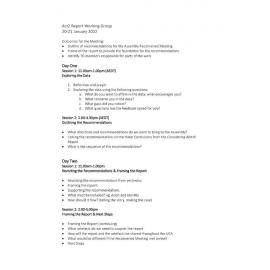 Act2 Report Working Group Outcomes January 2022