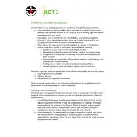 Act2 Presbytery Ministers Consultation 