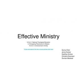 Effective Ministry (PowerPoint)