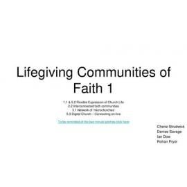 Lifegiving Communities of Faith 1 (PowerPoint)