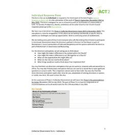 Act2 Collective Discernment Phase - Individual Response Form