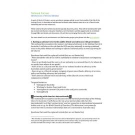 Act2 Collective Discernment Phase - National Forums