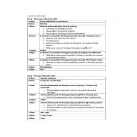 National Gathering on Theological Education - Agenda and Schedule December 2023