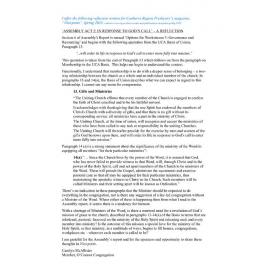 Assembly Act2 : In response to God's call - a reflection