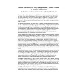 Charisms and Theological Culture within the Uniting Church in Australia