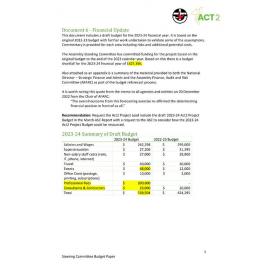 Act2 Financial Update Document 6 Revised February 2023