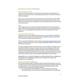 Act2 Project Unit Update Document 2 March 2023