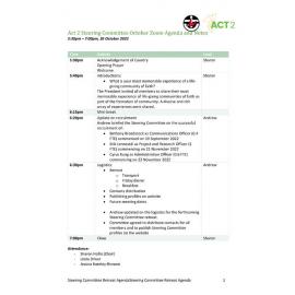 Act2 ASC Agenda October 2022