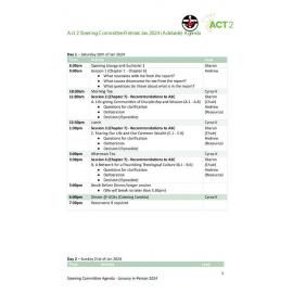 Act2 ASC Retreat January 2024 (Adelaide) - Agenda