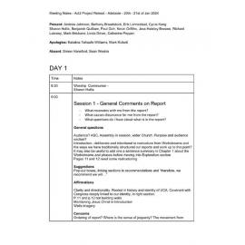 Act2 Project Adelaide Retreat Meeting Notes January 2024