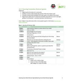 Act2 Steering Committee Retreat Agenda October 2022