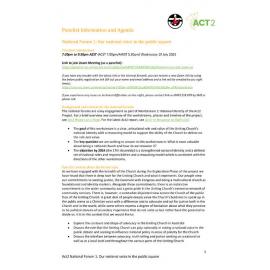 National Forum 1 : Panelist Information and Agenda July 2023