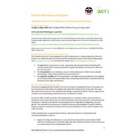 National Forum 3 : Panelist Information and Agenda August 2023