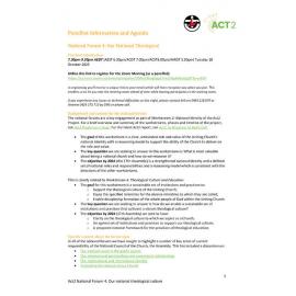 National Forum 4 : Panelist Information and Agenda October 2023