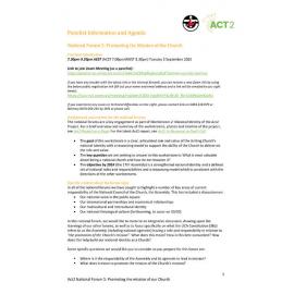 National Forum 5 : Panelist Information and Agenda September 2023